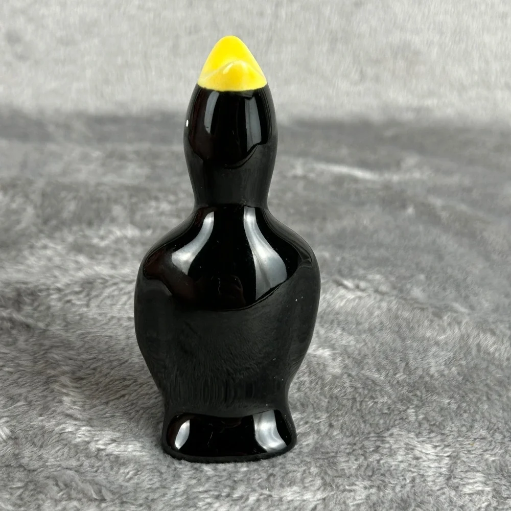 Vintage Style Black Ceramic Pie Bird Vent Crow Blackbird Baking Tool 3.75